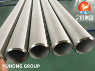 Duplex Stainless Steel Pipa ASTM A789 S32750 (1,4410), UNS S31500 (Cr18NiMo3Si2), Bevel End, panjang tetap, acar