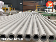 Duplex Stainless Steel Pipa ASTM A789 S32750 (1,4410), UNS S31500 (Cr18NiMo3Si2), Bevel End, panjang tetap, acar