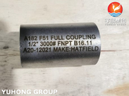 ASTM A182 F51 Duplex Steel Full Coupling Fitting Pipa Tekanan Tinggi Siku Tempa