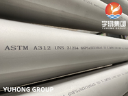 ASTM A312 S31254 Pipa Stainless Steel Duplex Untuk Penukar Panas
