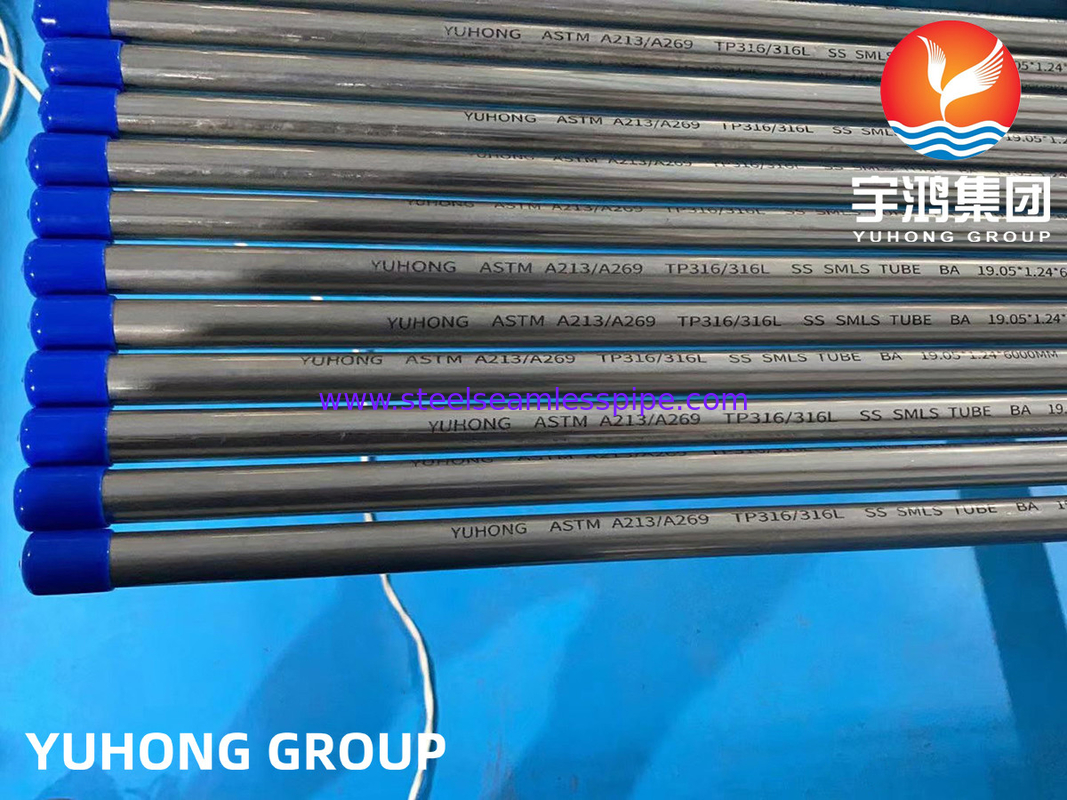 Tabung Stainless Steel, Bright Annealed, ASTM A213 / ASTM A269 TP304 / 304L TP316 / 316L 19.05 X 1.65 X 6096MM