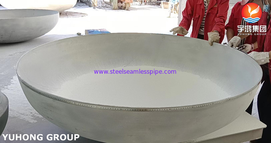 ASTM A240 321 Stainless Steel 2: 1 Ellipsoidal Head / Dish End Untuk Pressure Vessel
