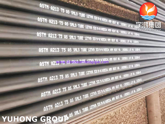 ASTM A213 GRADE T5 ALLOY STEEL SEAMLESS TUBE HOT ROLLED
