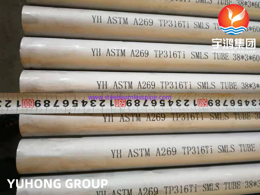 Tabung Stainless Steel Seamless ASTM A269 TP316Ti UNS S31635 Wadah Bahan Kimia