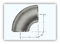 Stainless Steel Butt Weld Fittings Panjang Mengurangi, 90 deg Siku, 1/2 "hingga 60", sch40 / sch80, sch160, XXS B16.9
