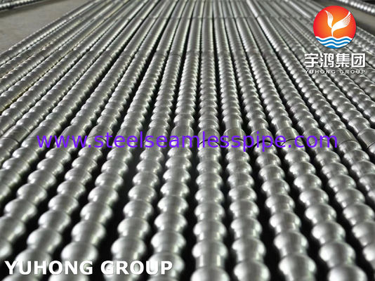 TP304 / TP304L TP316 / TP316L Tabung Bergelombang Stainless Steel Untuk Penukar Panas