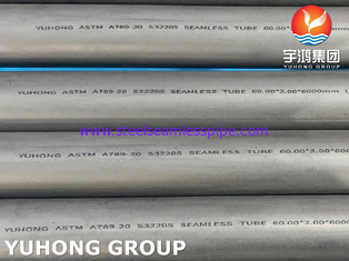 ASTM A789 Duplex Stainless Steel Seamless Pipe UNS32205 Minyak Gas Kimia Laut
