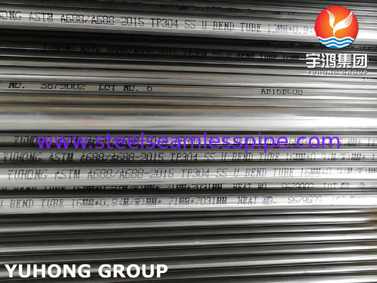 Stainless Steel Welded U Bend Tube, BA, A688, SA688, Tabung Boiler Penukar Panas
