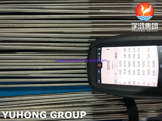 ASTM A270 TP316L Stainless Steel Sanitary Seamless Tube Permukaan Cerah