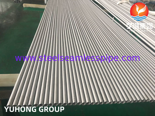 Tabung tanpa jahitan baja tahan karat ASTM A 213 TP304/304L, TP316L, TP310S, TP316Ti, TP321/321H, TP347, TP317 Kekuatan tinggi untuk aplikasi boiler pemanasan penukar panas