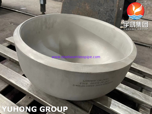 ASME SA403 WP304-S Kap baja tahan karat Ukuran besar 40 inci Butt weld pipe Fitting PT