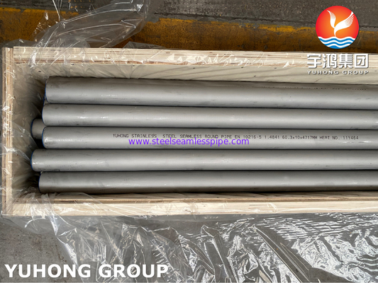 STAINLESS STEEL SEAMLESS PIPA HOLLOW BAR ASTM A312 EN10216-5 Tungku TABUNG 1.4841 TP314