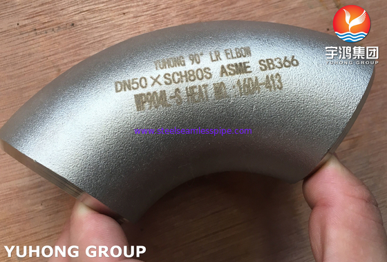 ASTM B366 WP904L siku 90 derajat stainless steel Buttweld Fitting ASME B16.9