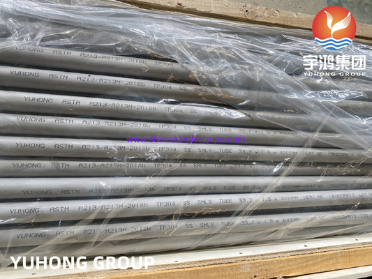 ASME SA213 TP304/304L 1.4301/1.4307 Tabung Penukar Panas Mulus Baja Tahan Karat