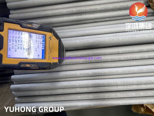 ASME SA213 TP321 1.4541 Tabung Penukar Panas Mulus Stainless