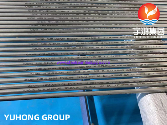 ASTM A213/A269 TP316/316L 1.4401/1.4404 Tabung Anil Terang Stainless Steel