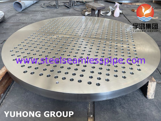 ASTM A182 F316L Tubesheet Baja Tahan Karat untuk Penukar Panas Shell and Tube