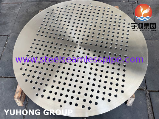 ASTM A182 F316L Tubesheet Baja Tahan Karat untuk Penukar Panas Shell and Tube