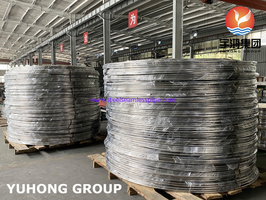 Tabung Koil Baja Rinsing Yang Cerah, ASTM A213 / A269 SS304 / SS316L