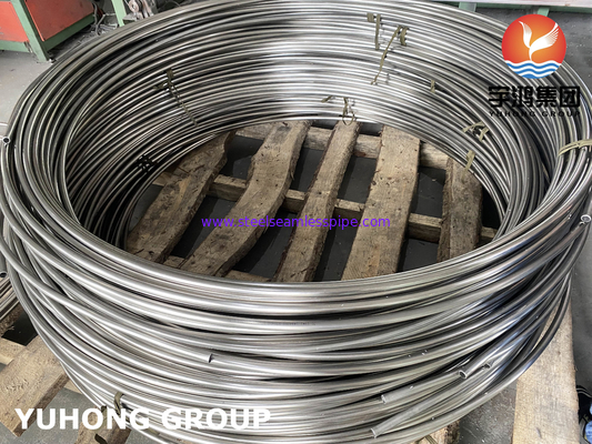 Tabung Koil Baja Rinsing Yang Cerah, ASTM A213 / A269 SS304 / SS316L