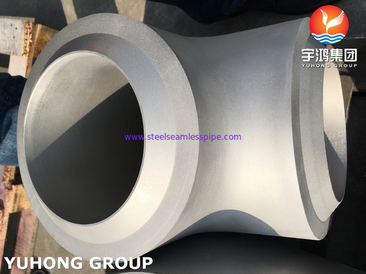 SS316L Butt Weld Fitting, A403 WP316L Equal Tee (tanpa jahitan / dilas), B16.9 Standar