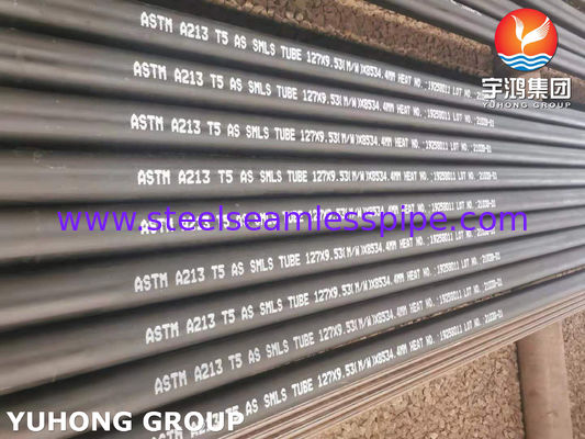 ASTM A213 T5 Alloy Steel Seamless Tube Hot Finished untuk aplikasi penukar panas dan boiler dengan ukuran yang disesuaikan