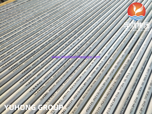 ASTM A213 TP304 Stainless Steel Seamless Tube Acar Untuk Penukar Panas Dan Boiler
