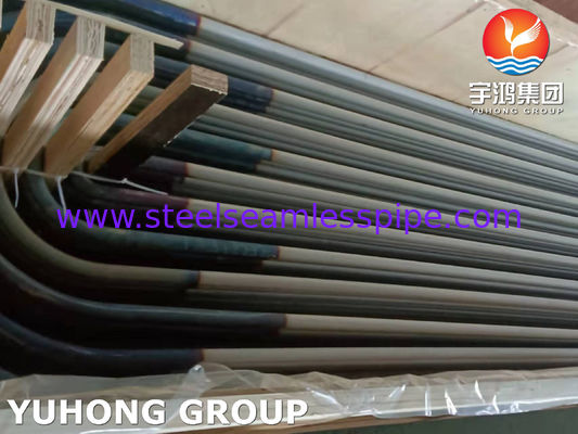 Pipa U Bend Baja Tahan Karat ASTM A213 TP317L Tabung Penukar Panas 100% ET