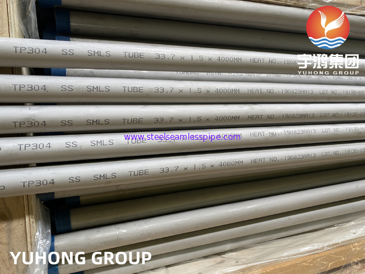 ASTM A213 TP304 1.4301 Tabung tanpa jahitan Austenit untuk suhu tinggi