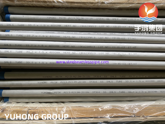ASTM A213 TP304 1.4301 Tabung tanpa jahitan Austenit untuk suhu tinggi