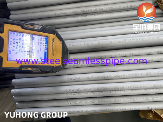 Pipa Mulus Baja Tahan Karat ASTM A213 TP321 dengan Ketahanan Korosi untuk Aplikasi Penukar Panas Suhu Rendah
