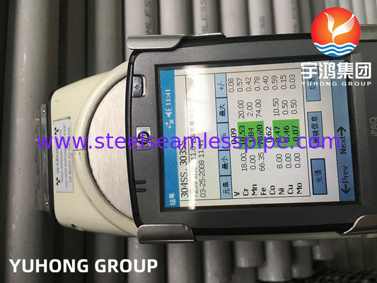 ASTM A269 TP304 Stainless Steel Seamless Tube Piled Annealed untuk Penukar Panas dengan Uji PMI