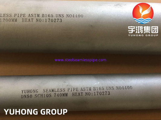 ASTM B165 Monel 400 N04400 Pipa Nickel Alloy Tanpa Jawab Untuk Air Laut