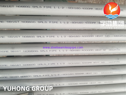 ASTM B167 Inconel 600 N06600 Nikel Alloy Seamless Pipe and Tube