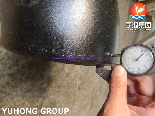 ASTM A234 WPB Baja Karbon 90 Derajat Panjang Siku Radius Hitam Dicat