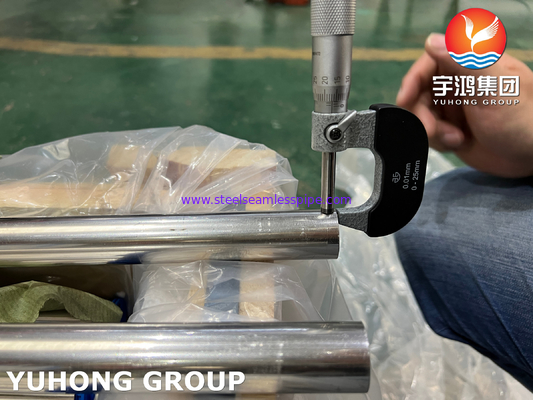 ASME SB111 UNS C71500 Tabung Tembaga Nikel, Air Laut CuNi 70/30 Tabung Tanpa Jajar