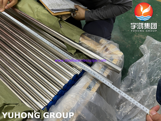 ASME SB111 UNS C71500 Tabung Tembaga Nikel, Air Laut CuNi 70/30 Tabung Tanpa Jajar