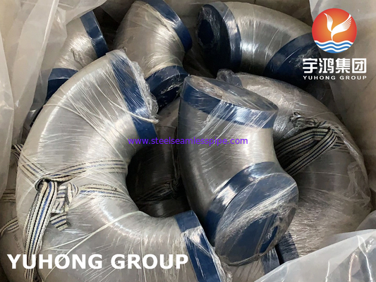 A403 WP321H siku 90/180 derajat, stainless steel butt weld fitting B16.9