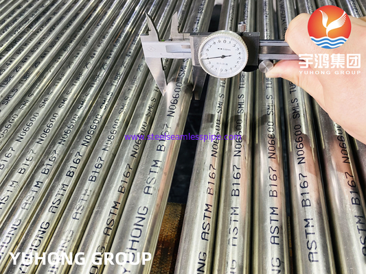 Reaktor nuklir Tabung bekas ASTM B167 Inconel 600 / UNS N06600 Tipe tanpa jahitan