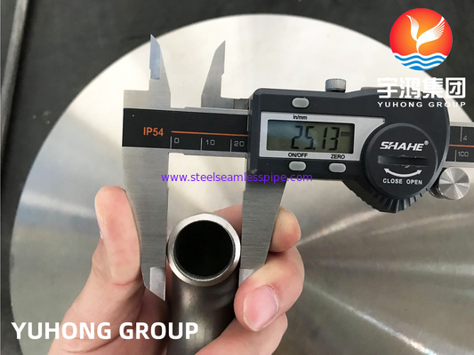 HASTELLOY C22 ELBOW 90 / 180 DEG FITNING ALLOY NICKEL yang dilas di belakang