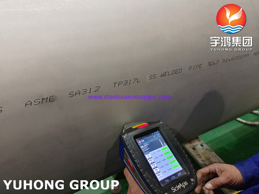 ASME SA312 TP317L 1.4438 Pipa Las Untuk Layanan Suhu Tinggi