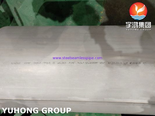 ASME SA312 TP317L 1.4438 Pipa Las Untuk Layanan Suhu Tinggi