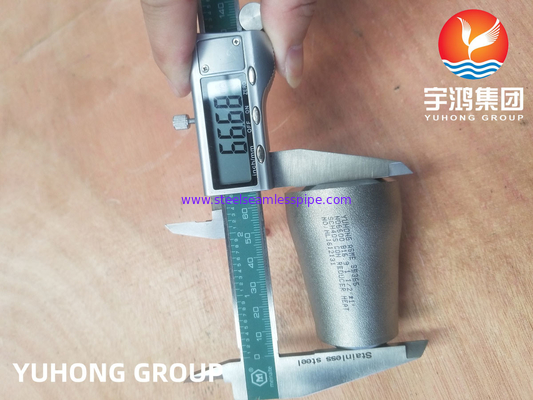 Buttweld ASME SB366 N06600 2.4816 Inconel 600 Pengurangan Konsentris