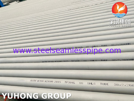 Tubing baja tahan karat austenit ASTM A269 TP304L, digunakan untuk layanan ketahanan korosi umum