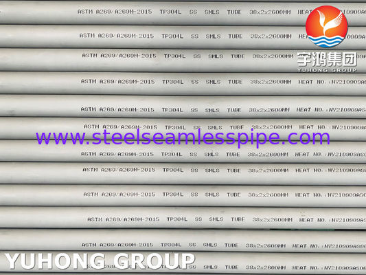 Tubing baja tahan karat austenit ASTM A269 TP304L, digunakan untuk layanan ketahanan korosi umum