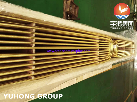 B111 C68700 Aluminium Kuningan o61 Tube U Bend Annealed Tembaga paduan Ditarik Dingin