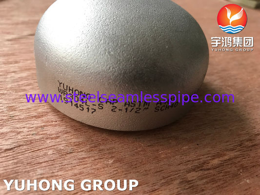 A403 WP304L-S Tutup, B16.9 Fitting Las Tumpul Baja Tahan Karat Rendah Karbon Untuk Rekayasa Hidrolik