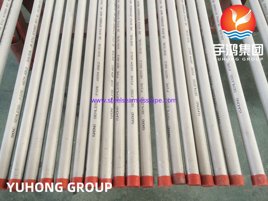 Tubos de Acero Inoxidable Sin Costura ASTM A312 TP304L TP316L Acar Anil 100% UT ET