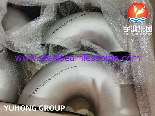 Fitting las butt paduan nikel, siku Incoloy 800H LR 90/180 Derajat, untuk Pembangkit Listrik Tenaga Nuklir