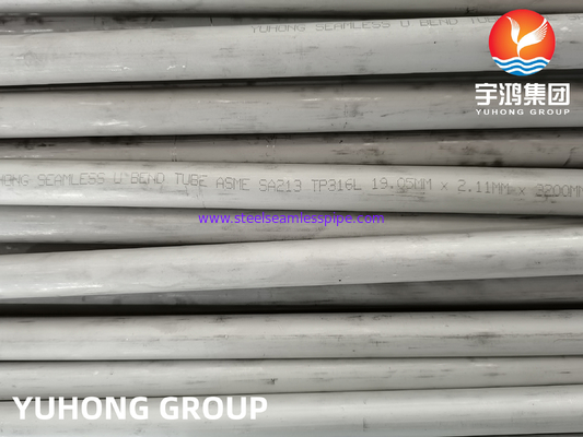 Pipa penukar panas stainless steel tanpa jahitan / tabung las, dicampur / terang dipanaskan A213 TP304L